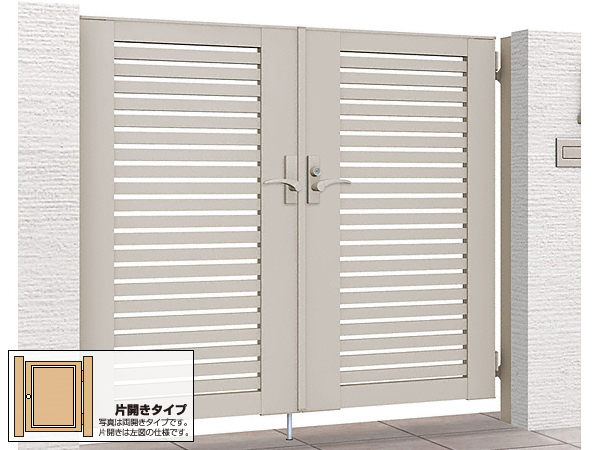 開き門扉AB YS1型 片開き　柱使用
