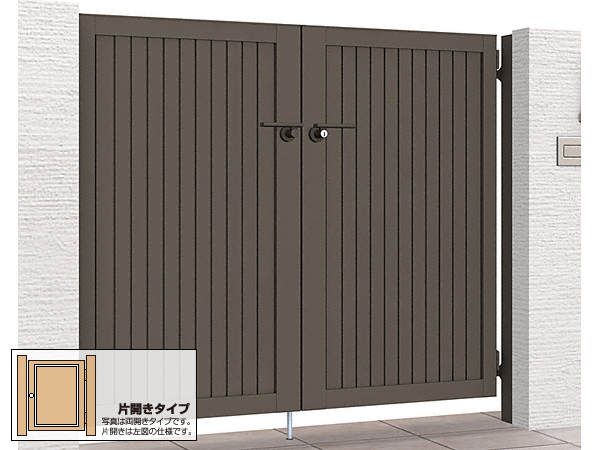 開き門扉AB TM1型  片開き　柱使用