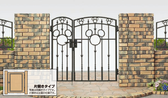 ディズニー門扉ミッキーA型 片開き