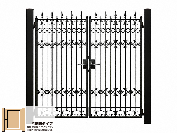 シャローネ門扉 EB03型 片開き