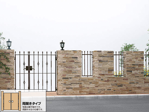 トラディシオン門扉7B型 両開き