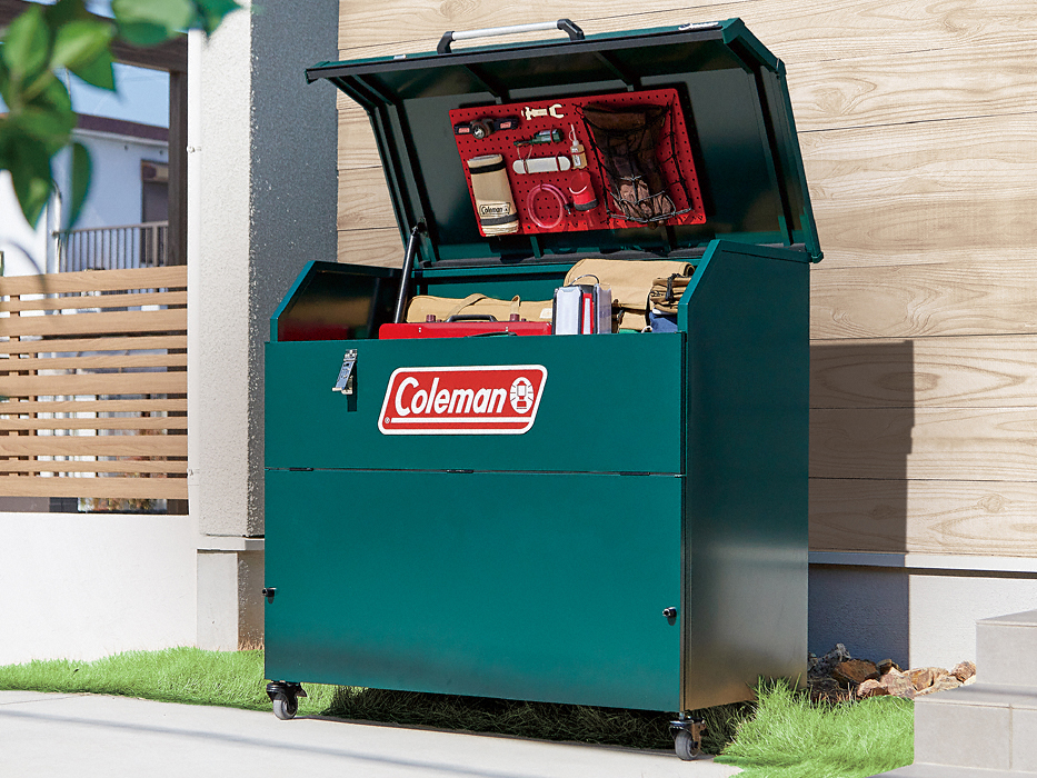 ヨドストレージボックス Colemanモデル グリーンYMSB-1207-CM