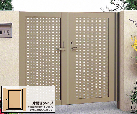 クレディ門扉 8型 パンチング 片開き