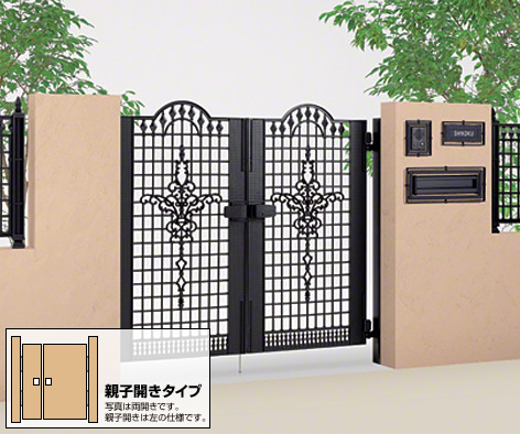 ビビオ門扉 1型 両開き親子