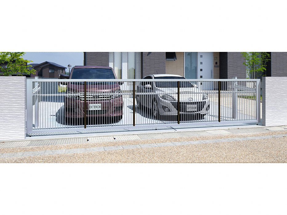 跳ね上げ門扉 ラビーネ ワイドM2型 電動タイプ 2台用
