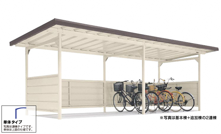 ヨド自転車置場 YOKCタイプ 基本棟 一般地用