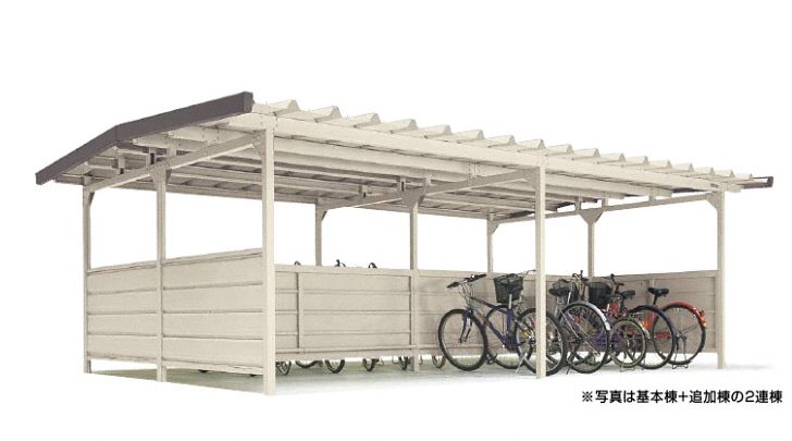 ヨド自転車置場 YOKCSタイプ　棟合せ型 連棟 積雪地用
